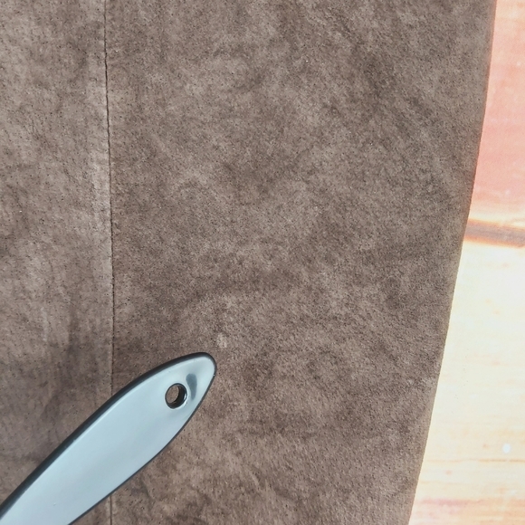 VINTAGE AILES DE LA MODE suede leather skirt size 15/16 Made in Canada - Picture 10 of 11